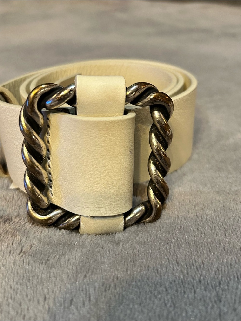 ba&sh Cream/white Leather Belt - Picture 4 of 6